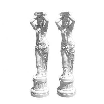 House decoration greek natural stone marble big column house pillars designs