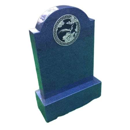 China Cheap Dark Grey Carved Granite European Tombstone & Tombstone & Gravestone