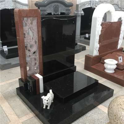 China Black and Red Granite  Monument & Tombstone & Gravestone